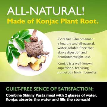 The Real Skinny Pasta - Healthy Konjac Shirataki Noodles - Angel Hair, 6 Pack