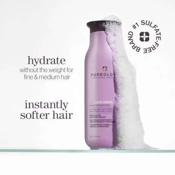 Pureology Hydrate Sheer Nourishing Shampoo - Vegan & Sulfate-Free for Fine Hair