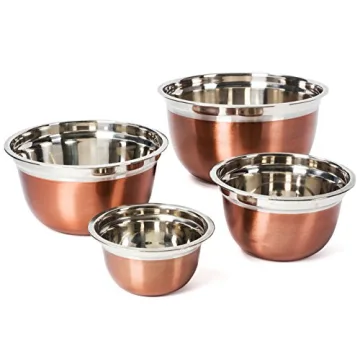 Stylish 4-Piece Stainless Steel Mixing Bowls by Colleta Home - Nesting & Stackable