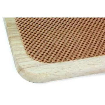 Camco Hardwood Cutting Board with Non-Skid Backing & Mat