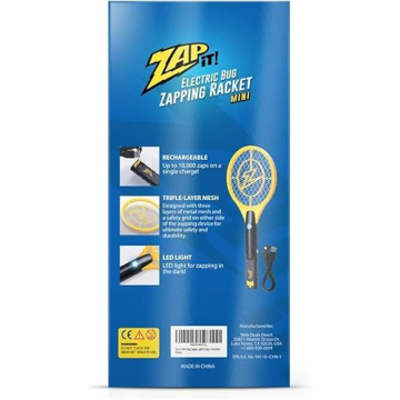 Zap It! Mini Bug Zapper - 4000 Volt Indoor & Outdoor