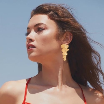 AOLIMI Gold Seashell Dangle Earrings for Summer Elegance