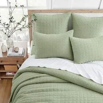 Levtex Home Mills Waffle Bedspread Twin Set - Desert Sage