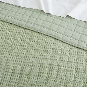 Levtex Home Mills Waffle Bedspread Twin Set - Desert Sage