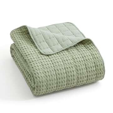 Levtex Home Mills Waffle Bedspread Twin Set - Desert Sage