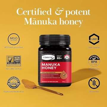 Comvita Manuka Honey (UMF 5+, MGO 83+) | New Zealand’s #1 Manuka Brand | Raw, Wild, Non-GMO | Superfood for Daily Vitality | 17.6 oz