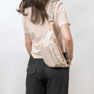 LBiayion Small Crossbody Sling Bags for Women – Stylish Vegan Leather Fanny Packs with Adjustable ...