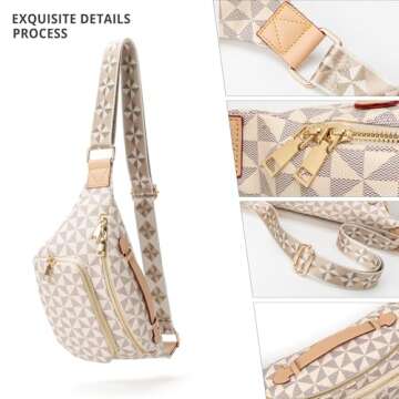 LBiayion Vegan Leather Crossbody Sling Bags for Women