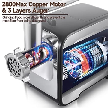 Altra Life Meat Grinder Electric - Stainless Steel, Easy Use