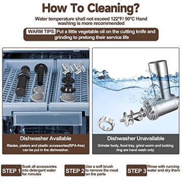 Altra Life Meat Grinder Electric - Stainless Steel, Easy Use