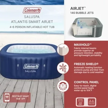 Coleman SaluSpa Atlantis AirJet Hot Tub 140 Jets Portable