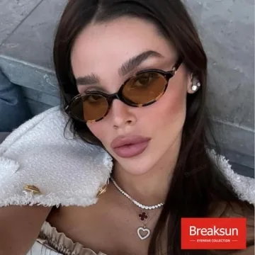 Breaksun Retro Oval Sunglasses Stylish UV Protection