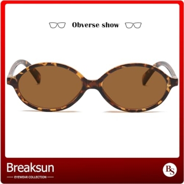 Breaksun Retro Oval Sunglasses Stylish UV Protection