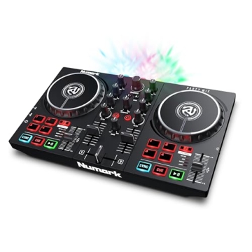 Numark Party Mix II - DJ Controller with Party Lights, DJ Set with 2 Decks, DJ Mixer, Audio Interfac...