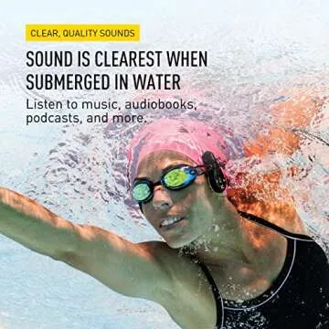 FINIS Duo - Underwater MP3 Player - Waterproof Bone Conduction Swimming Headphones for the Pool - Great Addition to Pool and Swimming Accessories - Supports MP3 and WMA files
