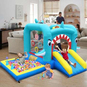 Culaluva Inflatable Bounce House for Kids 3-8 - 7 Activities