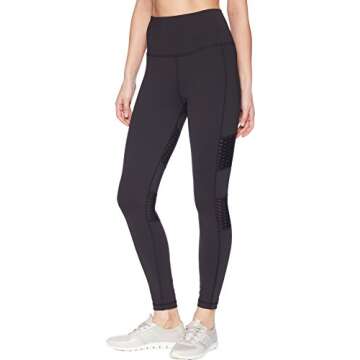 Reebok High-Rise Mesh Tight, Black, Medium