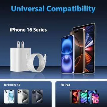 iPhone 16 15 Pro Max 20W USB C Fast Charger Set