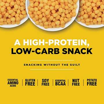 Twin Peaks Protein Puffs - (Garlic Parmesan), Keto Friendly, Low Carb Snack (300g, 21g Protein, 2g N...