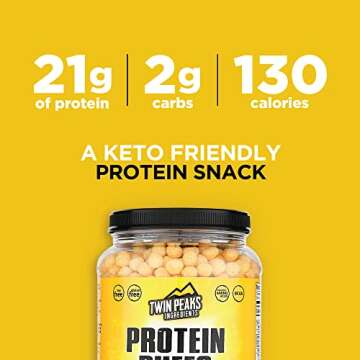 Twin Peaks Protein Puffs - Garlic Parmesan Crunchy Snack