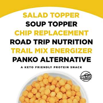 Twin Peaks Protein Puffs - Garlic Parmesan Crunchy Snack