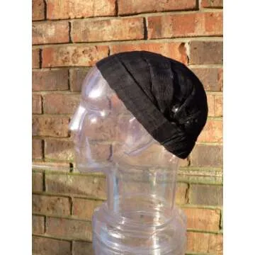 Extra Large 'Snug Fit' Headband Hair Scarf Woven Cotton Elastic Snow White