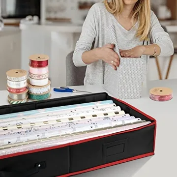 BALEINE 40" Wrapping Paper Storage Organizer Durable Gift Wrap Bag