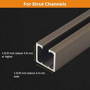 BEAMNOVA Set of 2 Manual Trolley for PA400-PA1000 Electric Hoist 4 Wheels Installation Roller Assemb...