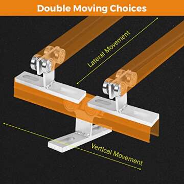 BEAMNOVA Set of 2 Manual Trolley for PA400-PA1000 Electric Hoist 4 Wheels Installation Roller Assembly, Fit 1-5/8 inch Wide and 1-5/8 inch or Higher Strut Channels, 1256kg / 2769 lbs Load Capacity