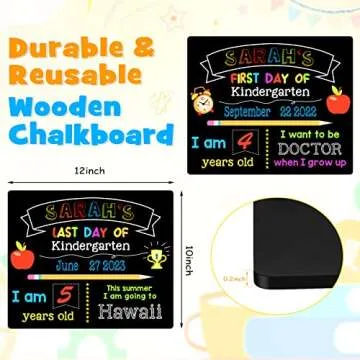 Reusable First Day of School Board for Kids, Photo Prop