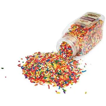 Chef's Select Rainbow Sprinkles Jimmies - 14oz Delightful Treats