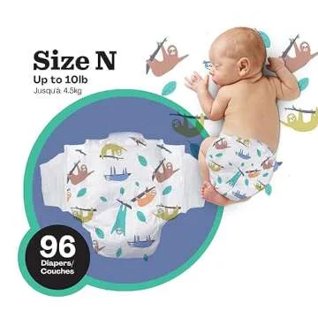 Hello Bello Diapers, Size Newborn (NB, Up to 10 lbs), 96 Count of Premium Disposable Baby Diapers in Umbrella and Koala Kids Designs, Hypoallergenic with Soft, Cloth-Like Feel