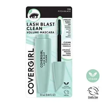 CoverGirl Lash Blast Clean Volume Vegan Mascara, Pitch Black