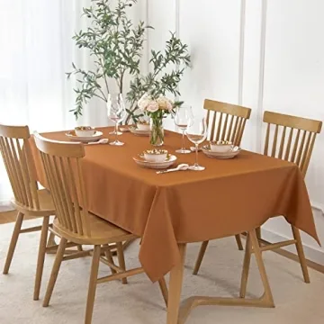 Maxmill Stain Resistant Amber Bronze Tablecloth 52x52