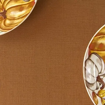Maxmill Stain Resistant Amber Bronze Tablecloth 52x52