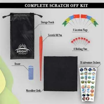 Bright Standards Scratch Off Map of United States + All 63 US National Parks Scratch Off Poster, 85 USA Landmarks, Travel Map Kit, 50 State Photo Wall Adventure Maps, Journal Gifts for Travelers