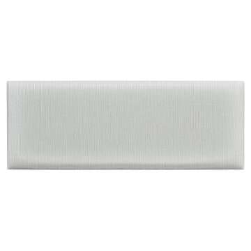 Art3d Headboards for Queen Size Bed, Kind Headboard, Soundproof Wall Panels 3D, Upholstered Headboard (39.4"x11.8", Ivory, 8)