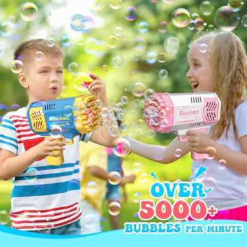 JONEG 2-Pack Bubble Machine Set for Kids Ages 3-8