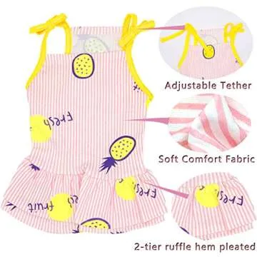 Stylish CAISANG Dresses for Dogs - Soft Summer Apparel