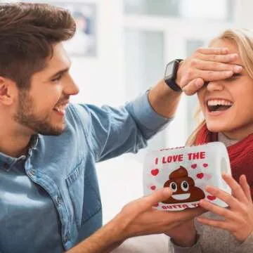 Cheerin Funny Valentines Day Toilet Paper Roll with Gift Box - Hilarious Poop Emoji Prank Bathroom Present - Romantic Love You Toilet Paper - Valentines Day Gag Gifts for Him Her (2 rolls)