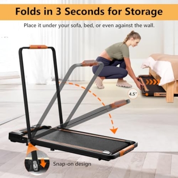 AIRHOT 2in1 Walking Pad Treadmill Compact Foldable Remote