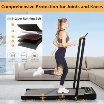 AIRHOT 2in1 Walking Pad Treadmill Compact Foldable Remote