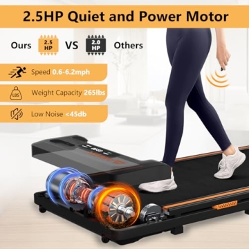 AIRHOT 2in1 Walking Pad Treadmill Compact Foldable Remote