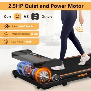 AIRHOT 2in1 Walking Pad Treadmill Compact Foldable Remote