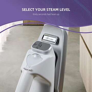 LIGHT 'N' EASY Multifunctional Steam Mop with Detachable Handheld Unit Floor Steamers Cleaner for Hardwood,Grout,Tile White, 7688ANW (Renewed)