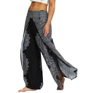 Stylish PNKJ Women's Slit Wide Leg Pants for All Occasions