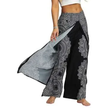 Stylish PNKJ Women's Slit Wide Leg Pants for All Occasions