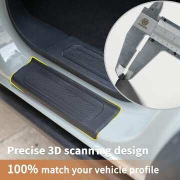 LitMiRaCle Door Sill Guard 4 PCS Set Ford Bronco Door Entry Guards Accessory, Anti Scratch Door Sill Protector Compatible for Ford Bronco 4 Door 2021 2022 2023 (Not for Bronco Sport)