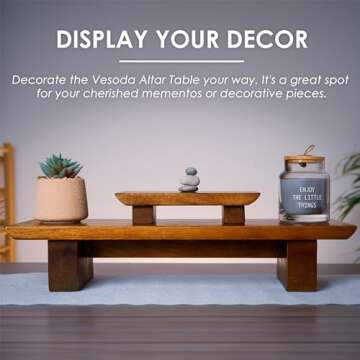 Vesoda Meditation Altar Table for Prayer and Relaxation