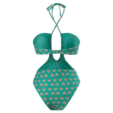 IDOPIP Women's Floral Print Swimsuit & Cover-Up Set